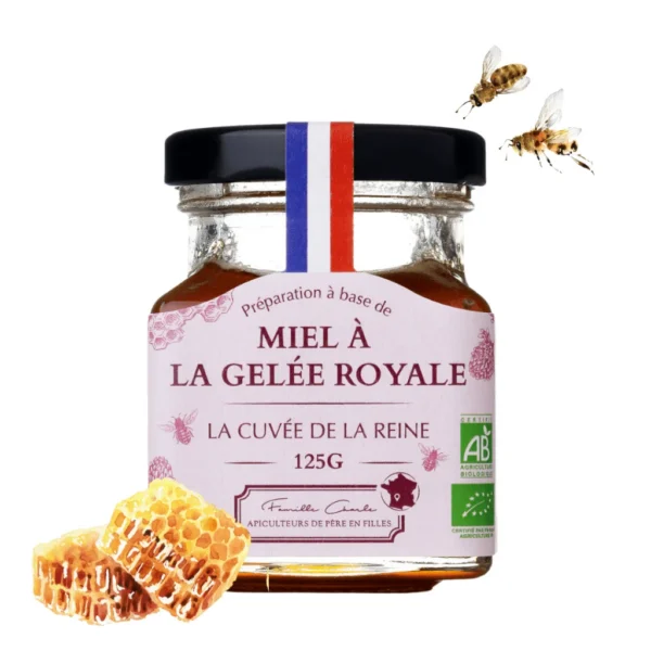 Miel français à la gelée royale 125g - bienfaits pour le bien-être et la vitalité