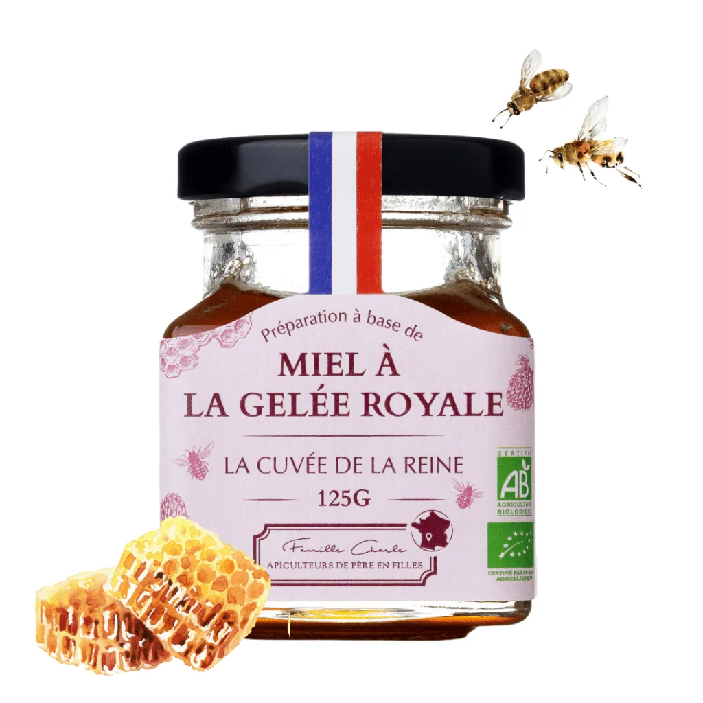 Miel français à la gelée royale 125g - bienfaits pour le bien-être et la vitalité