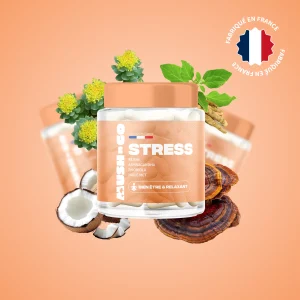Anti-stress rieshi ashwagandha rhodiola huile mct - MushNgo, complément naturel pour bien-être et relaxation.