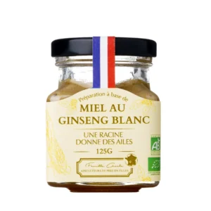 Miel français aux ginsengs blancs 125g - bienfaits pour le bien-être et la vitalité