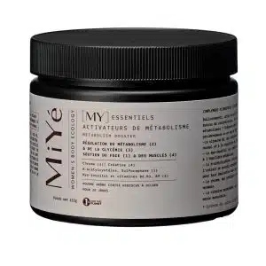 Poudre activatrice de métabolisme MiYé goût cerise hibiscus pour femme en périménopause et SOPK Complément alimentaire naturel pour réguler la glycémie et l’équilibre hormonal féminin Pot de poudre métabolisme MiYé 153g vegan sans gluten ZénuRare